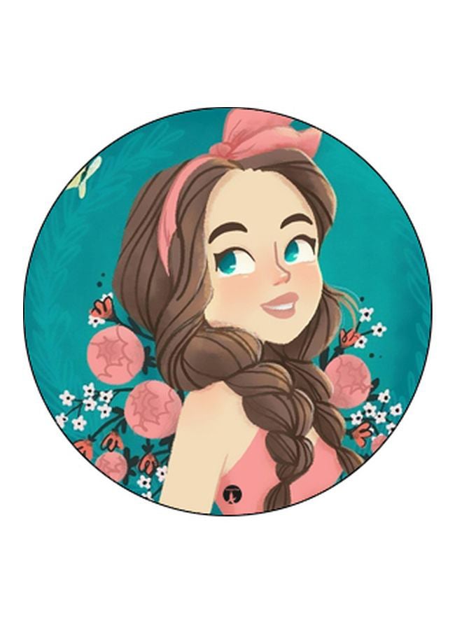 BP Cartoon Girl Printed Pop Socket Phone Holder Blue/Pink/Black - Image 2