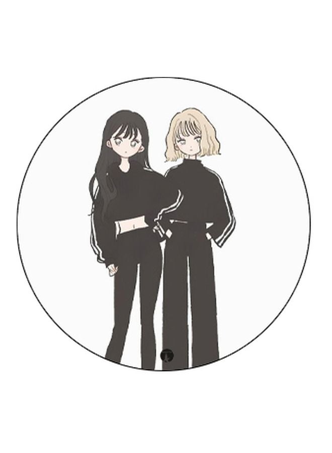 BP Anime Girls Printed Pop Socket Phone Holder White/Grey/Black - Image 2