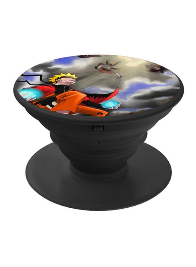 BP Cartoon Printed Pop Socket Phone Holder Grey/Orange/Black - Image 1