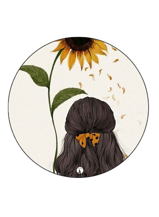 BP Girl Printed Pop Socket Phone Holder White/Yellow/Black - Image 2