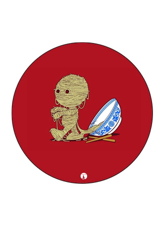 BP - Noodle Mummy Printed Pop Socket Phone Holder Red/Beige/Black - Image 1