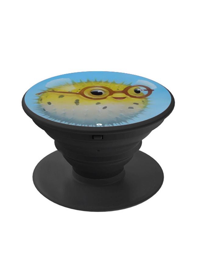BP Cartoon Printed Pop Socket Phone Holder Blue/Yellow/Black - Image 1