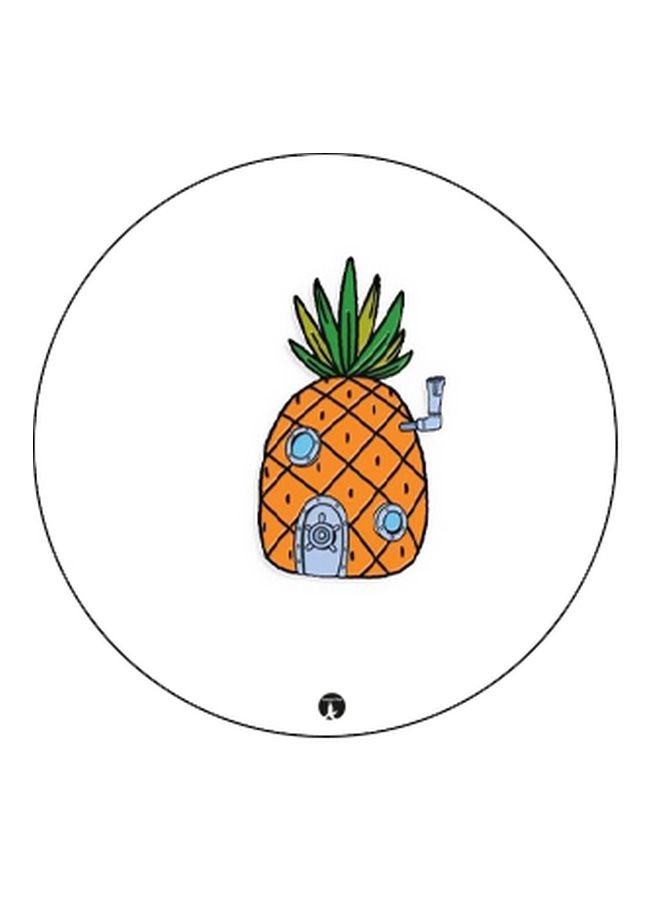 BP Pineapple Printed Pop Socket Phone Holder White/Orange/Green - Image 2