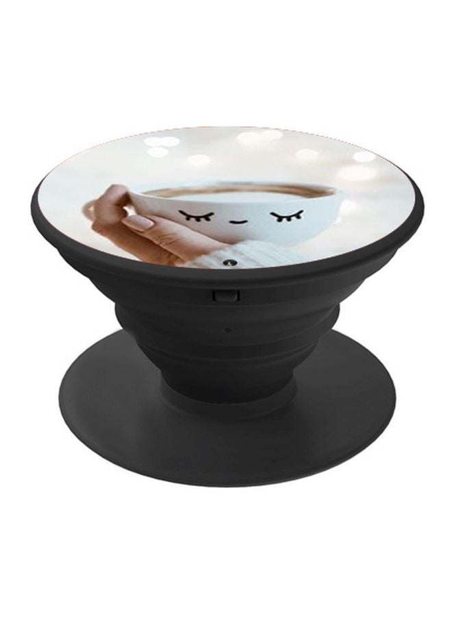 بي بي حامل هاتف بوب سوكيت بطبعة كوب شاي أبيض/بيج - Image 1