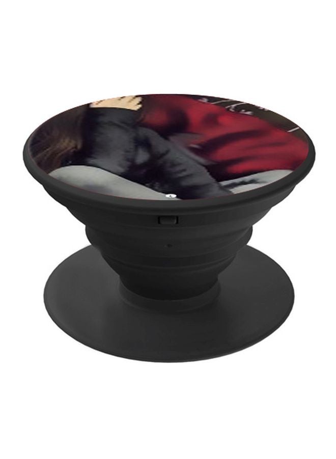 BP Girl Printed Pop Socket Phone Holder Black/Red/Beige - Image 1