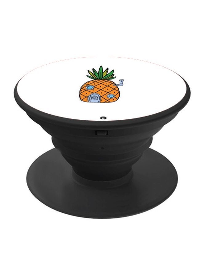 BP Pineapple Printed Pop Socket Phone Holder White/Orange/Green - Image 1