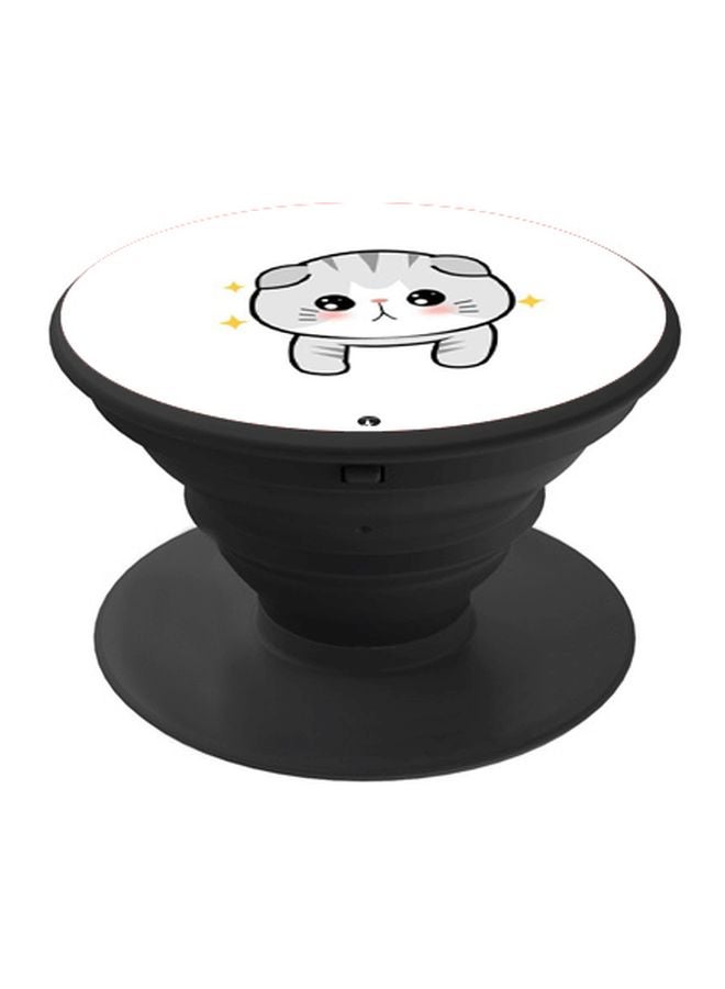BP Cartoon Printed Pop Socket Phone Holder Black/White/Grey - Image 1