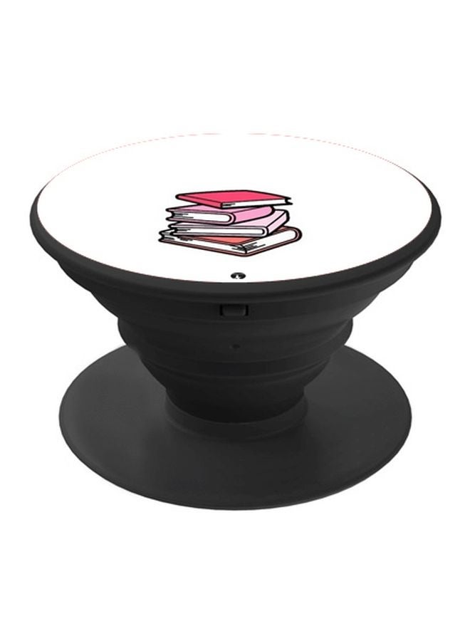 BP Books Printed Pop Socket Phone Holder White/Pink - Image 1