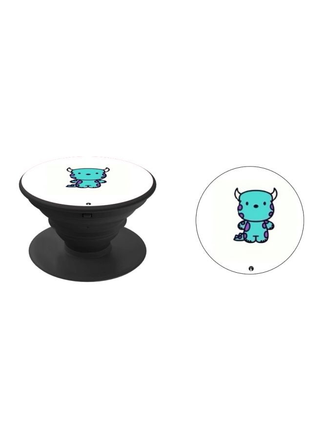 BP Cartoon Printed Pop Socket Phone Holder White/Blue - Image 2