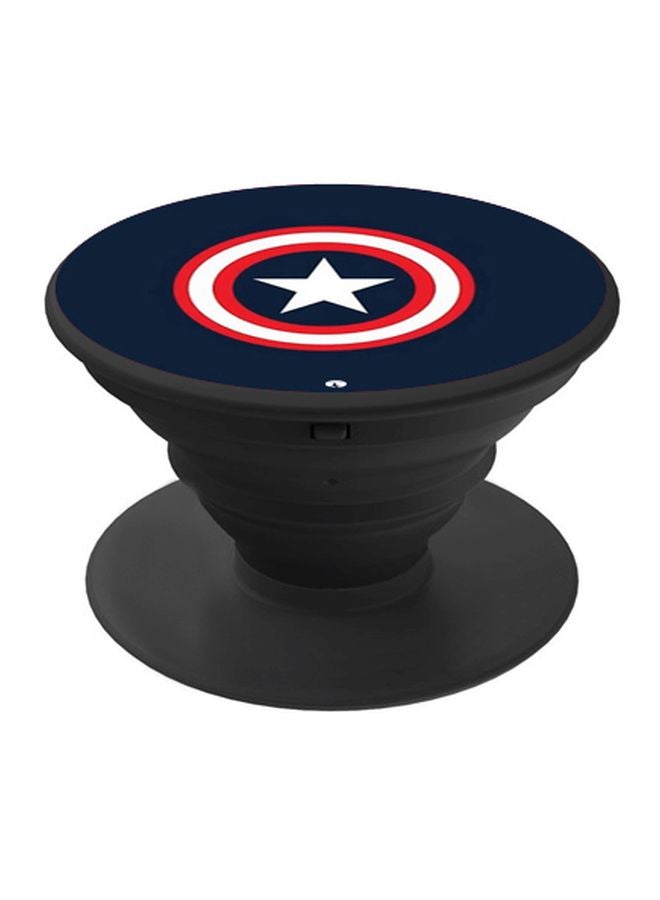 BP Captain America Logo Printed Pop Socket Phone Holder Blue/Red/White - Image 1