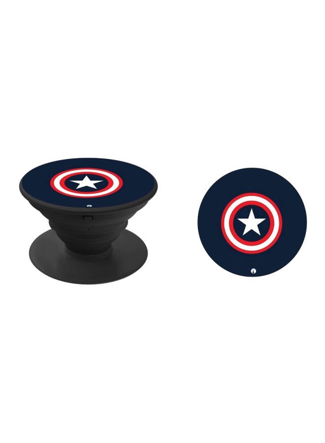 BP Captain America Logo Printed Pop Socket Phone Holder Blue/Red/White - Image 2