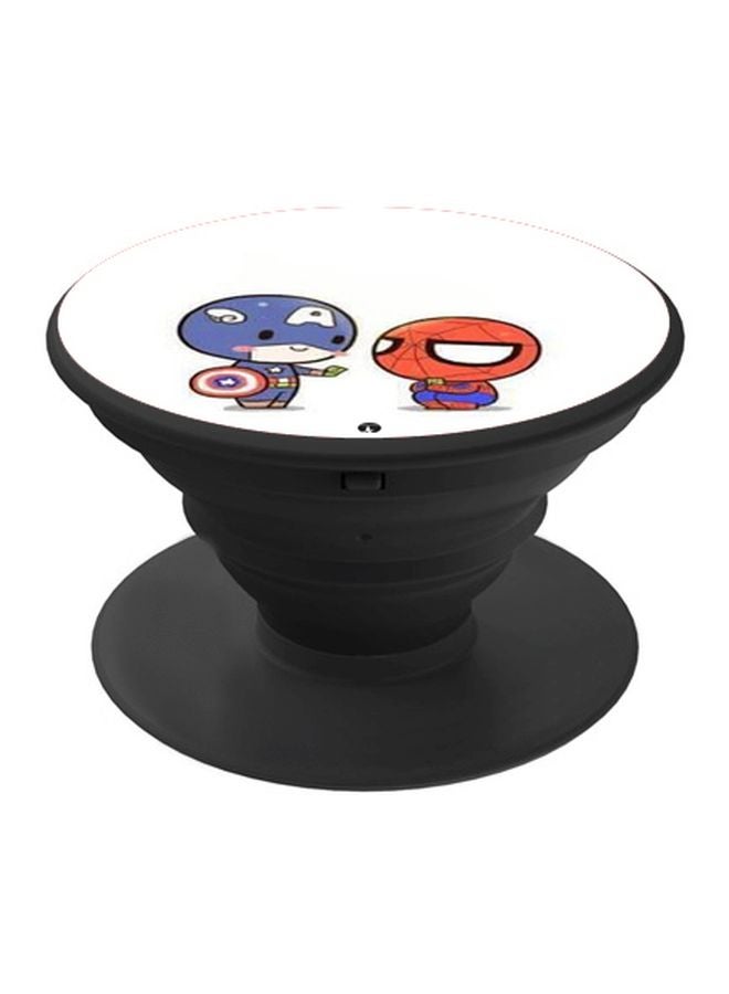 BP Spiderman And Captain America Printed Pop Socket Phone Holder Black/Blue/Red - Image 1