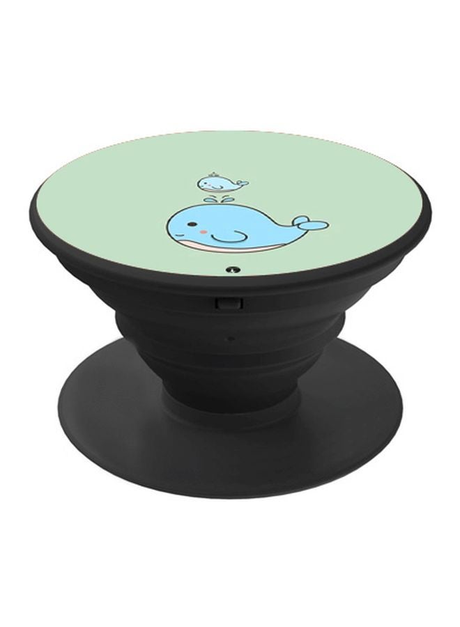 BP Fish Printed Pop Socket Phone Holder Black/Green/Blue - Image 1