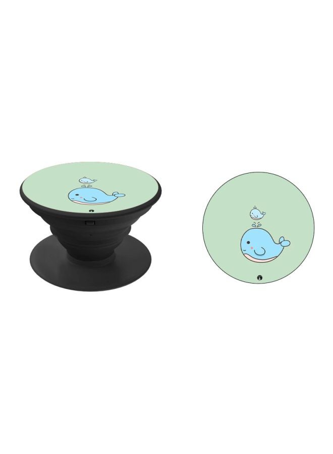 BP Fish Printed Pop Socket Phone Holder Black/Green/Blue - Image 2