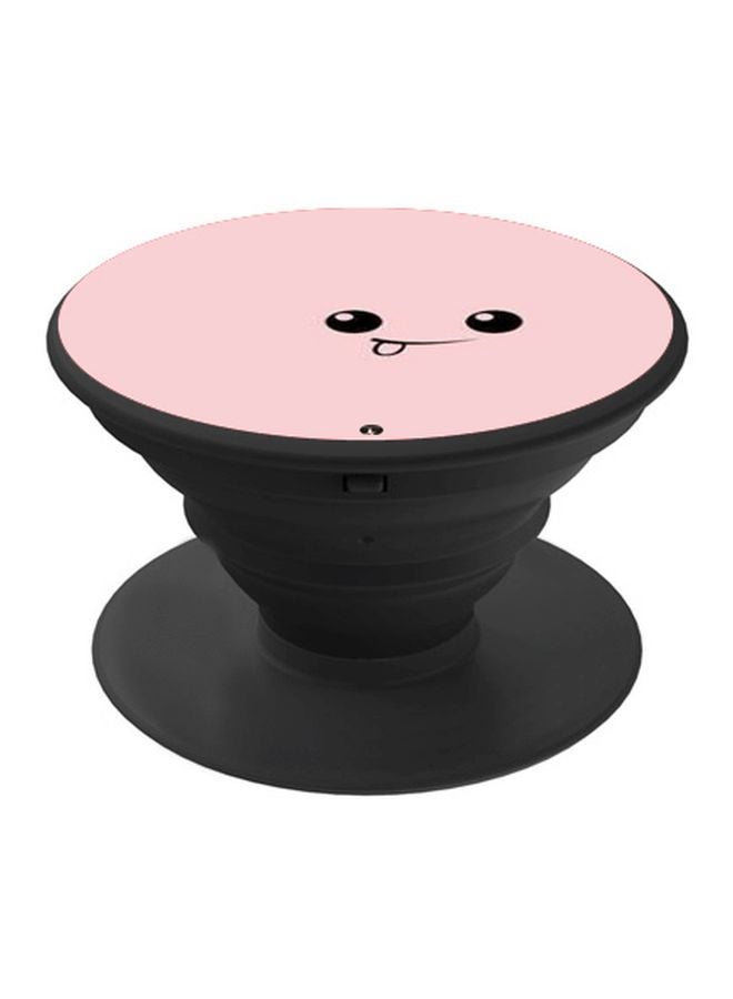 BP Cartoon Printed Pop Socket Phone Holder Black/Pink - Image 1