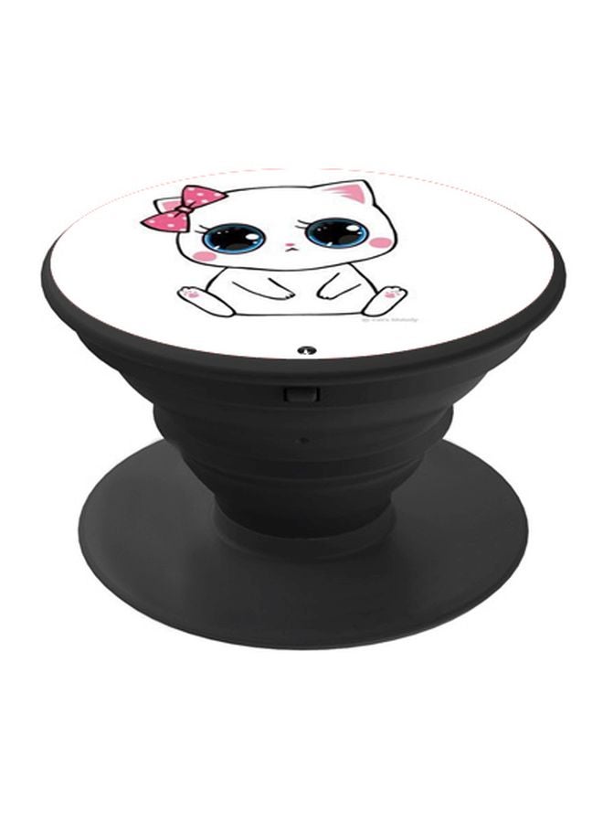 BP Puppy Cartoon Printed Pop Socket Phone Holder Black/White/Pink - Image 1