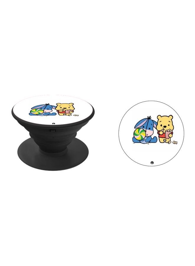 BP Cartoon Printed Pop Socket Phone Holder White/Blue/Black - Image 2