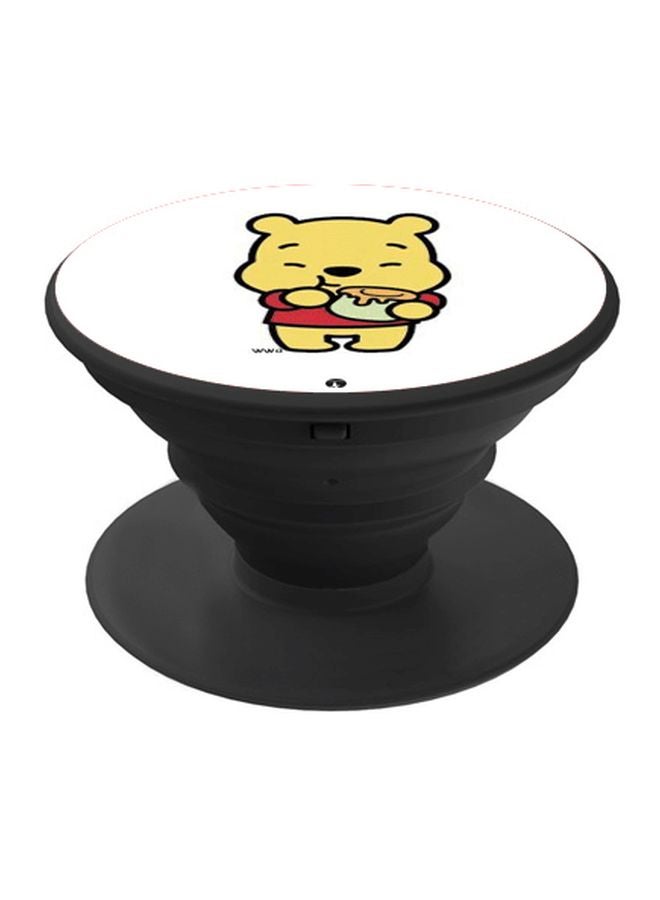 BP Cartoon Printed Pop Socket Phone Holder White/Yellow/Black - Image 1