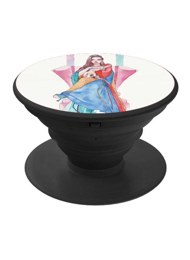 بي بي حامل هاتف بوب سوكيت بطبعة فتاة أبيض/أزرق/أسود/أصفر - Image 1