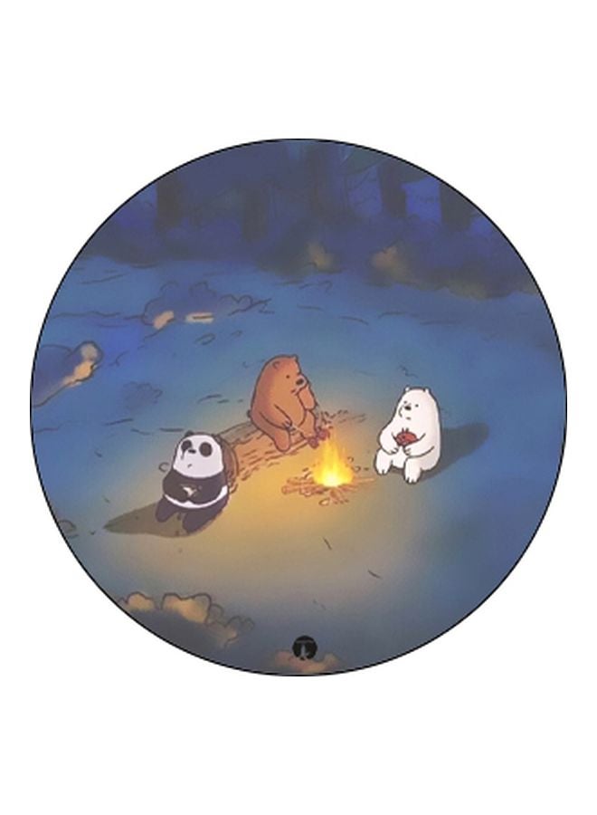 BP Cartoon Printed Pop Socket Phone Holder Blue/Brown/Black - Image 2