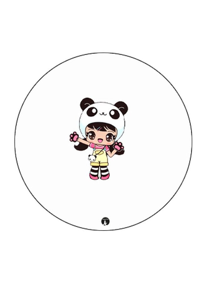 بي بي حامل هاتف على شكل مقبض أصابع منبثق بطبعة رسومات كرتونية أبيض/ بيج/ أسود - Image 2