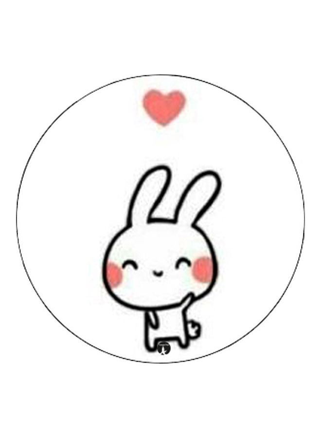 BP Cartoon Bunny Printed Pop Socket Phone Holder White/Black/Red - Image 2