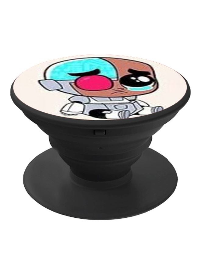 BP Robot Printed Pop Socket Phone Holder Beige/Black/Brown - Image 1