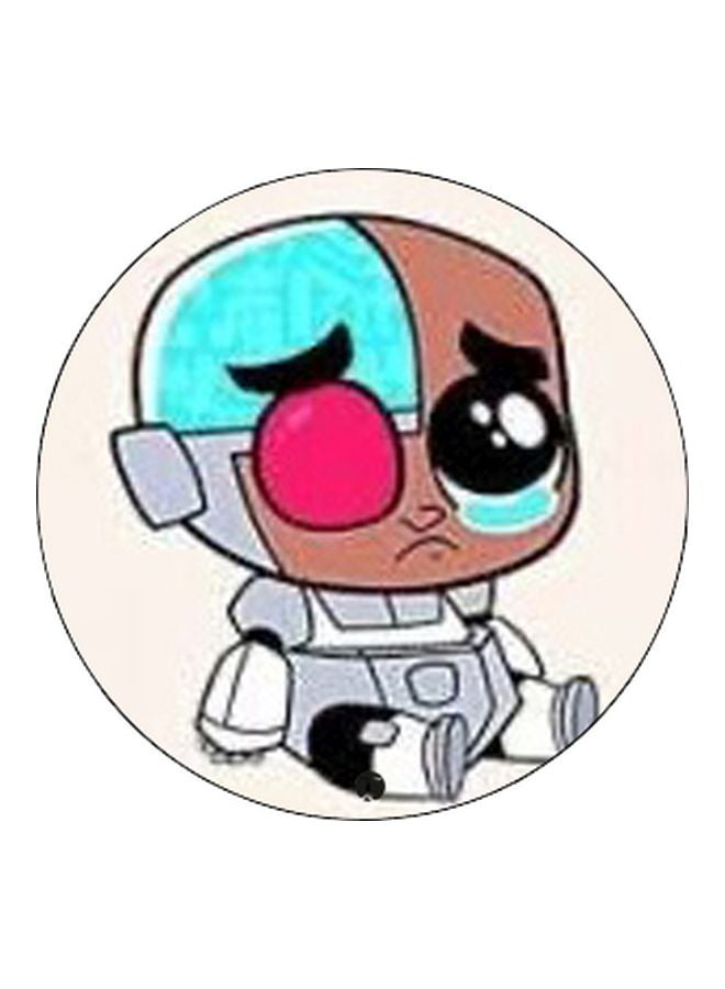 BP Robot Printed Pop Socket Phone Holder Beige/Black/Brown - Image 2