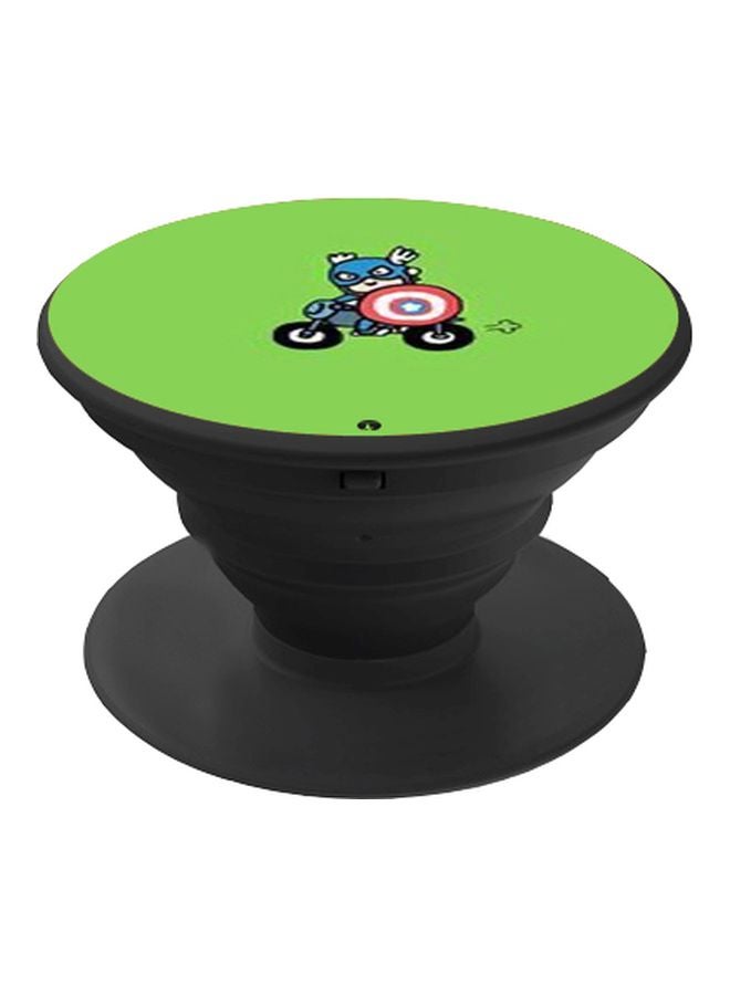 BP Cartoon Dragon Printed Pop Socket Phone Holder Green/Blue/Black - Image 1