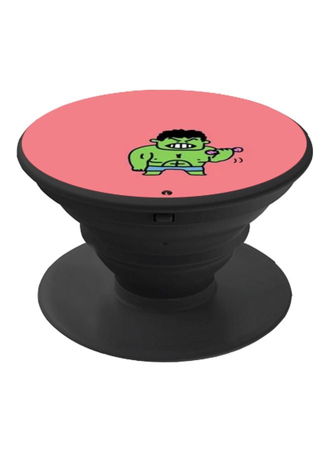 BP Hulk Printed Pop Socket Phone Holder Pink/Green/Black - Image 1