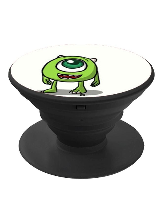 BP Cartoon Printed Pop Socket Phone Holder White/Green/Black - Image 1