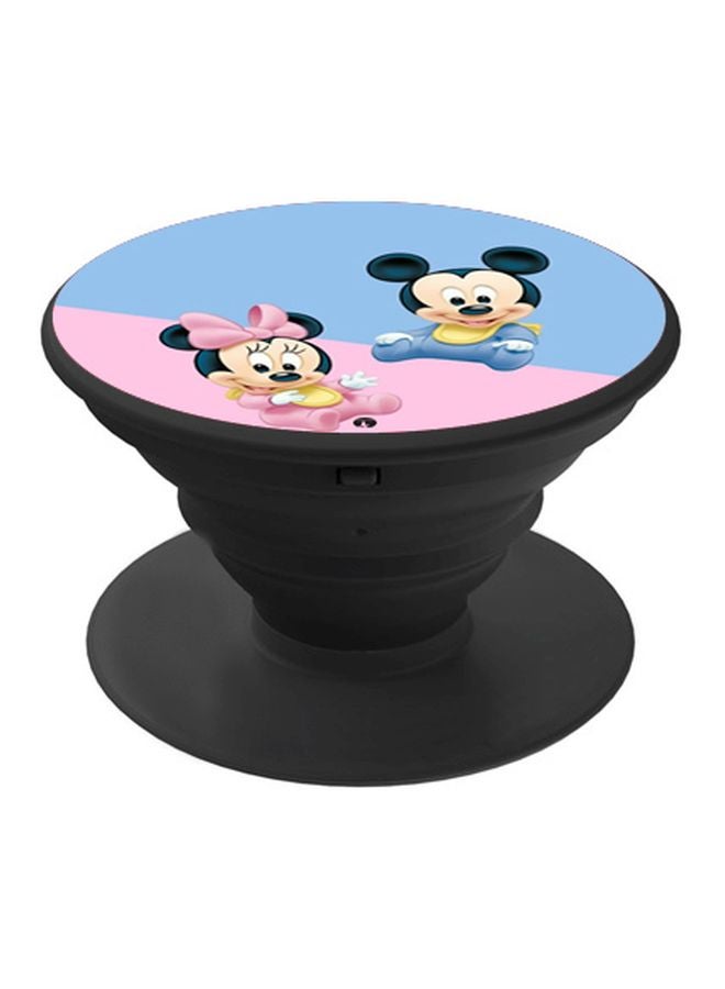 BP Mickey And Minnie Printed Pop Socket Phone Holder Blue/Pink/Beige - Image 1