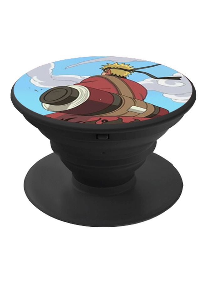 بي بي حامل هاتف على شكل مقبض أصابع منبثق بطبعة رسومات كرتونية أزرق/أسود/أحمر - Image 1