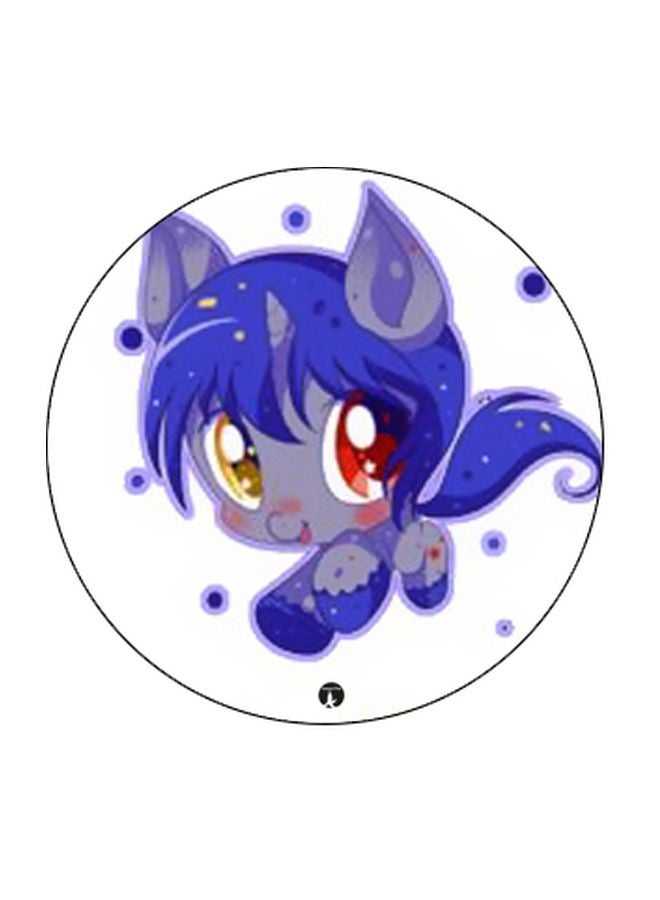 بي بي حامل هاتف على شكل مقبض أصابع منبثق بطبعة رسومات كرتونية أزرق / أبيض - Image 2