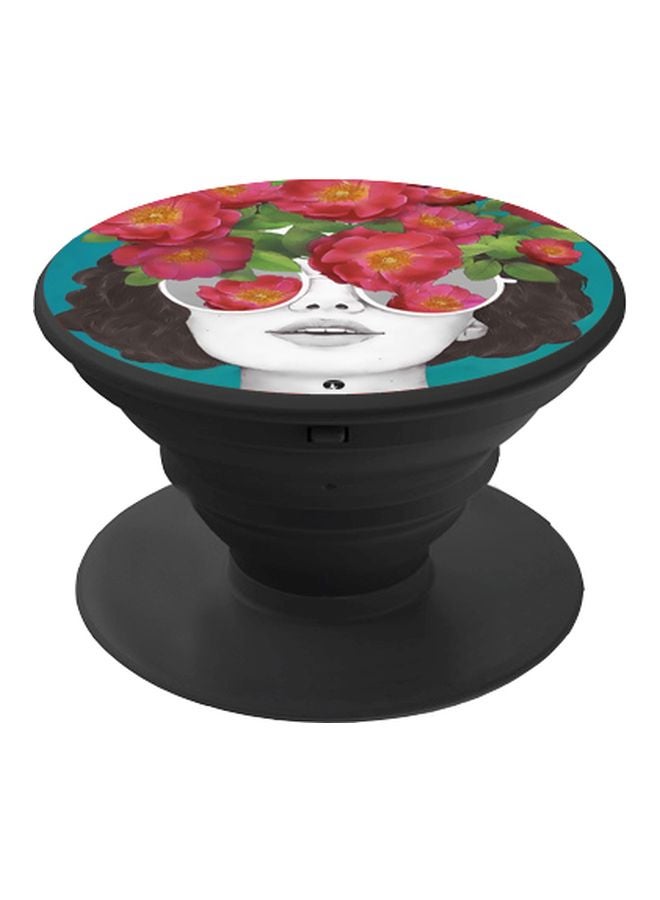 BP Girl Printed Pop Socket Phone Holder Pink/Green/Black - Image 1