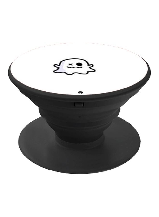 BP Cartoon Printed Pop Socket Phone Holder White/Black - Image 1