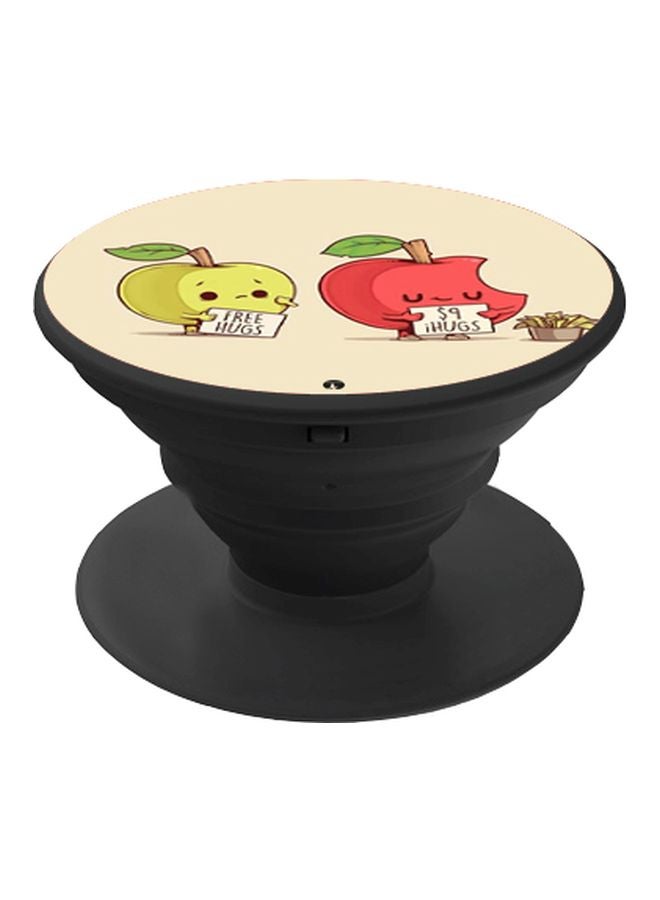 بي بي حامل هاتف بوب سوكيت بطبعة تفاحات بيج/وردي/أسود - Image 1