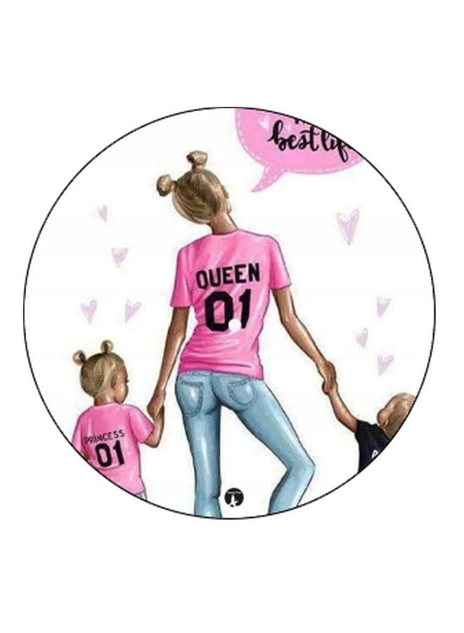 BP Family Printed Pop Socket Phone Holder White/Pink/Black - Image 2
