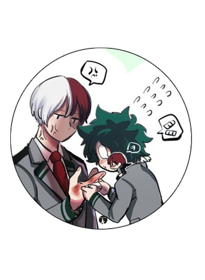 BP Anime Printed Pop Socket Phone Holder White/Green/Black - Image 2