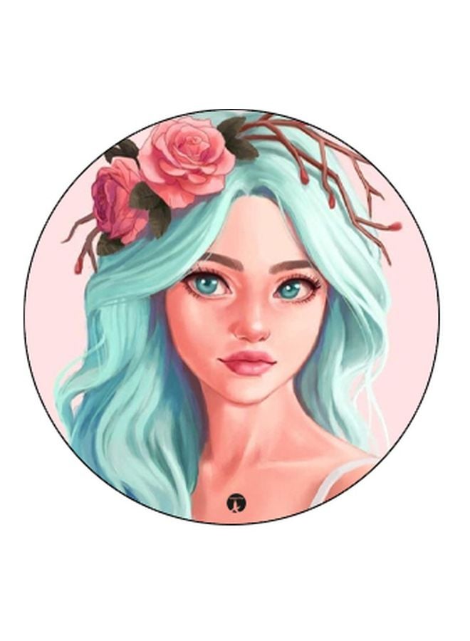 BP Girl Printed Pop Socket Phone Holder Blue/Pink/Black - Image 2