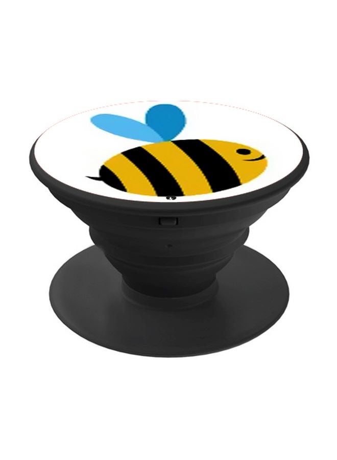 بي بي حامل هاتف على شكل مقبض أصابع منبثق بطبعة رسومات كرتونية أبيض/أصفر/أسود - Image 1