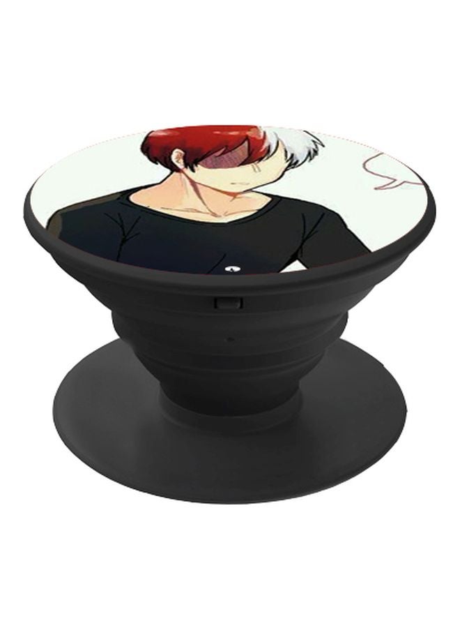 BP Cartoon Printed Pop Socket Phone Holder White/Red/Black - Image 1