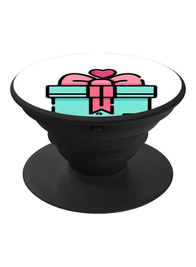 BP Gift Box Printed Pop Socket Phone Holder White/Blue/Pink - Image 1