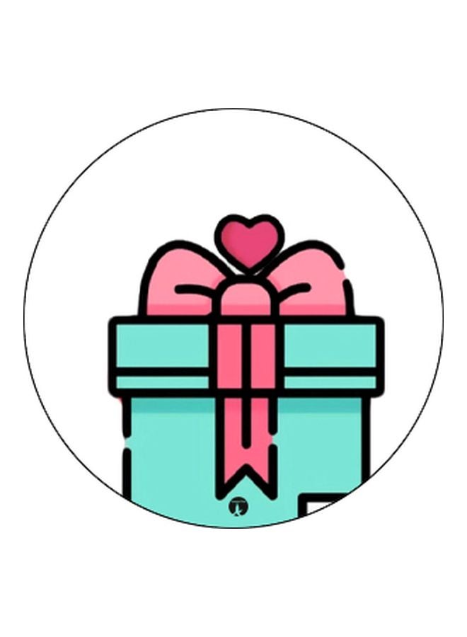 BP Gift Box Printed Pop Socket Phone Holder White/Blue/Pink - Image 2