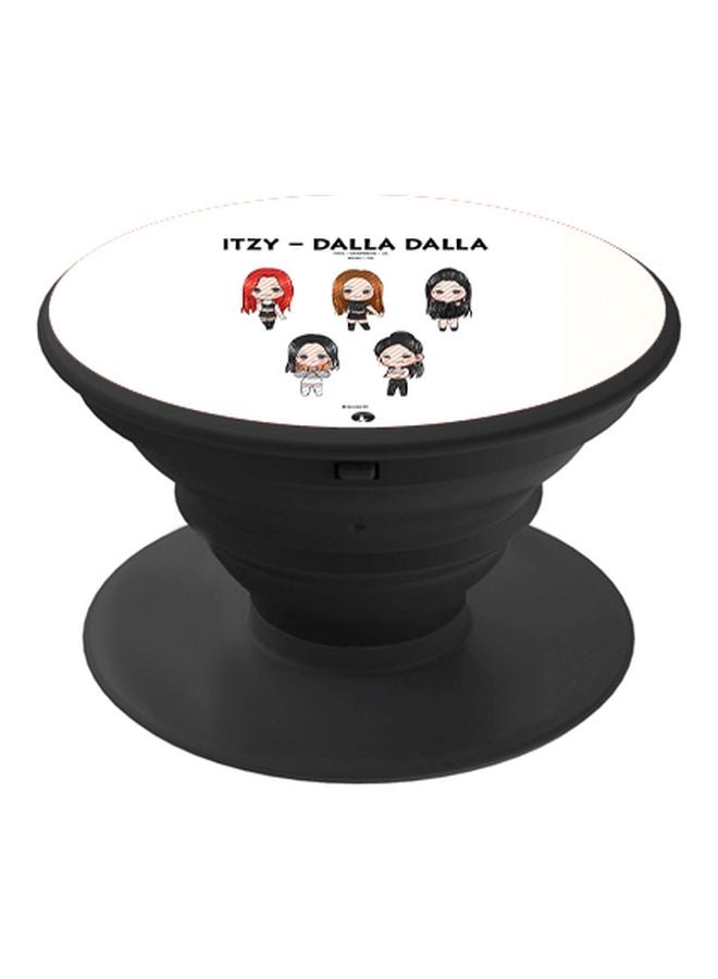 BP Girls Printed Pop Socket Phone Holder White/Black/Red - Image 1