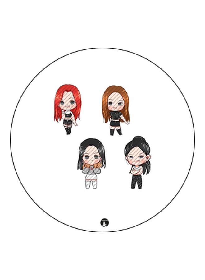 BP Cartoon Girls Printed Pop Socket Phone Holder White/Brown/Black - Image 2