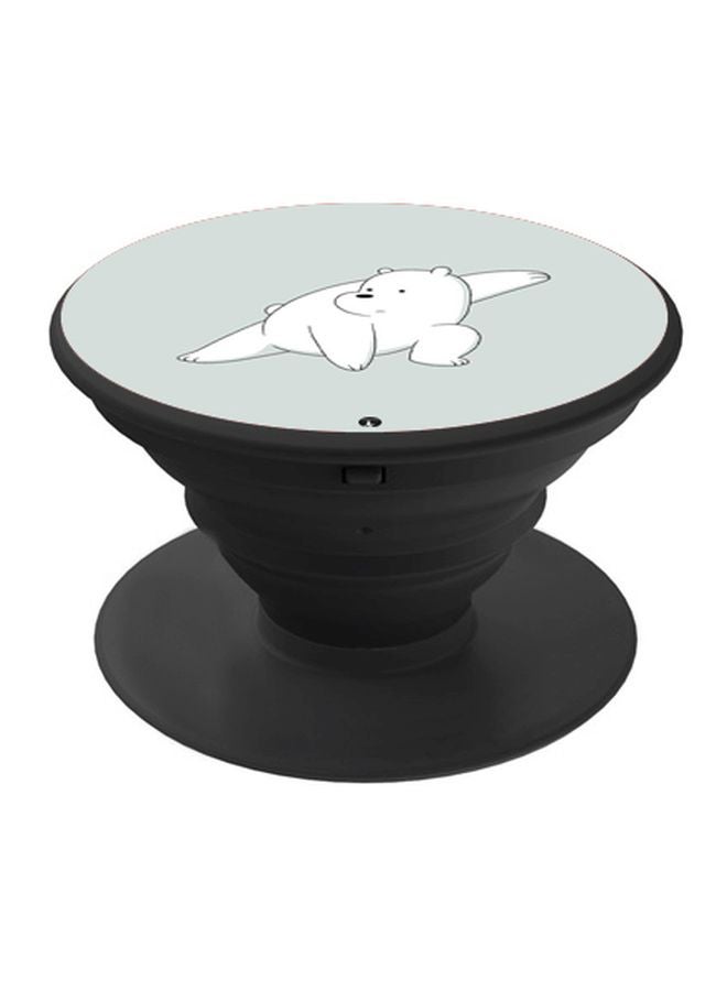 BP Cartoon Printed Pop Socket Phone Holder Light Green/White/Black - Image 1