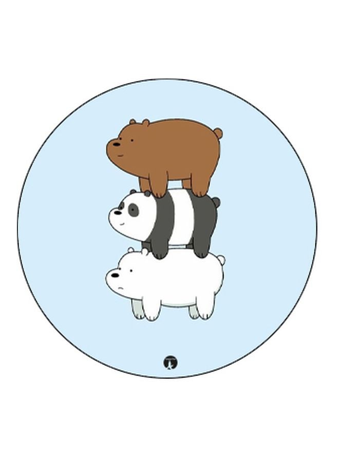 بي بي حامل هاتف على شكل مقبض أصابع منبثق بطبعة رسومات كرتونية أزرق\بني\أسود - Image 2