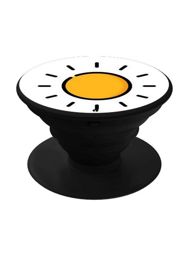 BP Printed Pop Socket Phone Holder White/Yellow/Black - Image 1