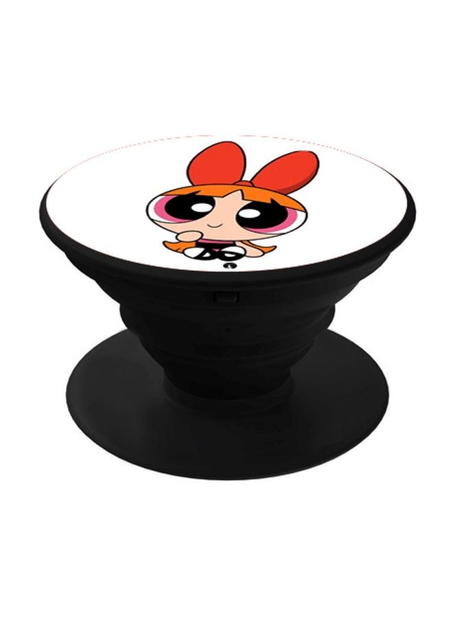 BP Printed Pop Socket Phone Holder White/Orange/Beige - Image 1